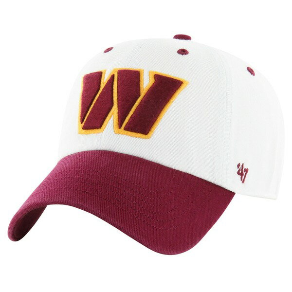 フォーティーセブン メンズ 帽子 アクセサリー Washington Commanders '47 Double Header Diamond Clean Up Adjustable Hat White/Burgundy