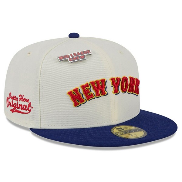 ニューエラ メンズ 帽子 アクセサリー New York Mets New Era Big League Chew Original 59FIFTY Fitted Hat White