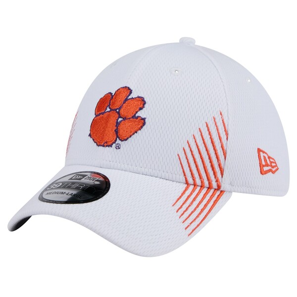 ニューエラ メンズ 帽子 アクセサリー Clemson Tigers New Era Active Slash Sides 39THIRTY Flex Hat White