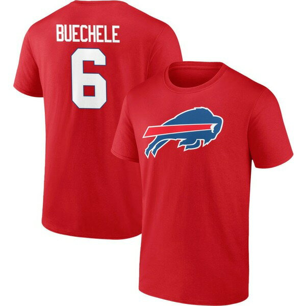 ファナティクス メンズ Tシャツ トップス Buffalo Bills Fanatics Branded Team Authentic Logo Personalized Name & Number TShirt Red