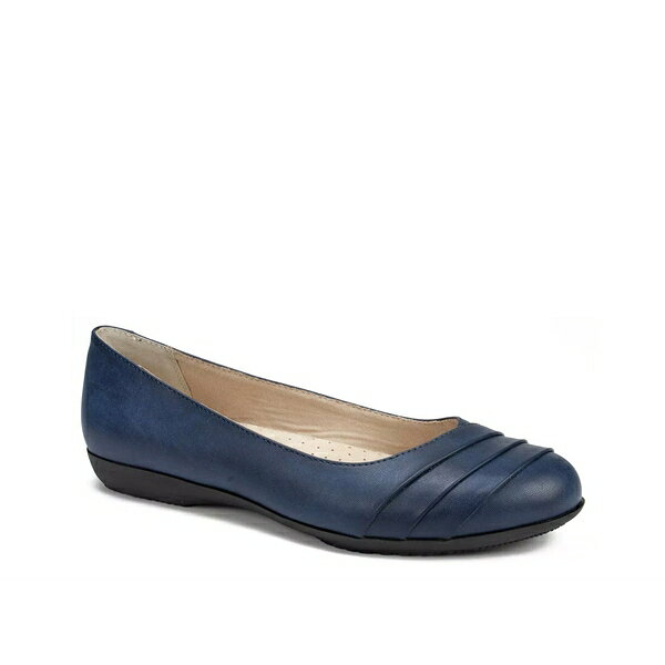 クリフバイホワイトマウンテン レディース サンダル シューズ Clara Flat Navy Faux Leather