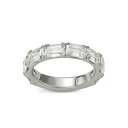 `[Y Ah Ro[h fB[X O ANZT[ Moissanite Emerald Cut Wedding Band (4 5/8 ct. t.w. Diamond Equivalent) in Sterling Silver Sterling Silver