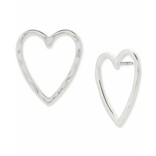 ラッキーブランド レディース ピアス＆イヤリング アクセサリー Silver-Tone Open Heart Stud Earrings Silver