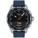 ティソット メンズ 腕時計 アクセサリー Men's Swiss T-Touch Connect Solar Blue Textile & Leather Strap Smart Watch 48mm Blue