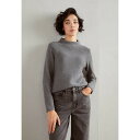 マルコポーロ レディース ニット&セーター アウター SMALL STAND UP COLLAR - Jumper - pure stone melange