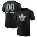 yz t@ieBNX Y TVc gbvX Toronto Maple Leafs Fanatics Branded Personalized Midnight Mascot Logo TShirt Black