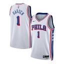 【送料無料】 ナイキ メンズ ユニフォーム トップス James Harden Philadelphia 76ers Nike Unisex Swingman Jersey Association Edition White