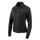 【送料無料】 アンティグア レディース パーカー・スウェットシャツ アウター Golden State Warriors Antigua Women's Action QuarterZip Pullover Sweatshirt Heather Black