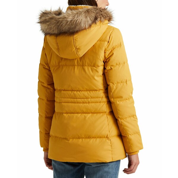 ラルフ ローレン ブルゾン レディース ラルフローレン レディース ジャケット＆ブルゾン アウター Women's Faux-Fur-Trim Hooded Puffer Coat, Created for Macy's Light Mustard