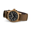 ハミルトン カーキ 腕時計（レディース） ハミルトン レディース 腕時計 アクセサリー Men's Swiss Mechanical Khaki Field Brown Leather Strap Watch 38mm Brown