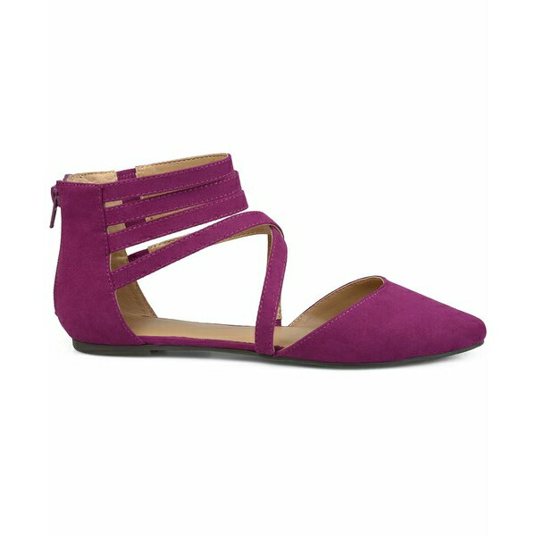 ジャーニーコレクション レディース サンダル シューズ Women's Marlee Strappy Pointed Toe Flats Purple