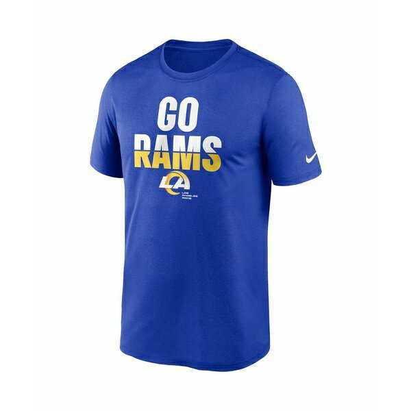 ナイキ レディース Tシャツ トップス Men's Royal Los Angeles Rams Logo Legend Local Phrase Performance T-shirt Royal