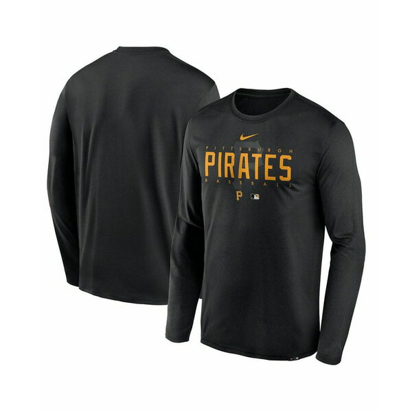 ナイキ レディース Tシャツ トップス Men's Black Pittsburgh Pirates Authentic Collection Team Logo Legend Performance Long Sleeve T-shirt Black