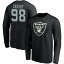 եʥƥ  T ȥåץ Las Vegas Raiders Fanatics Branded Team Authentic Personalized Name &Number Long Sleeve TShirt Black