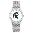 W[fB Y rv ANZT[ Michigan State Spartans Unisex Team Logo Rolled Link Bracelet Wristwatch -