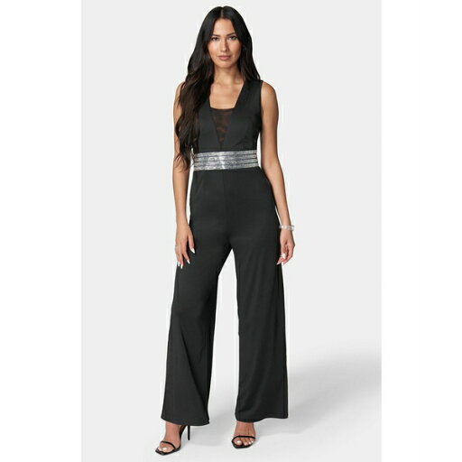 ベベ レディース ワンピース トップス Women's Embellished Wide Leg Jumpsuit Black / blue ベベ レディース ワンピース トップス Women's Embellished Wide Leg Jumpsuit Black / blue