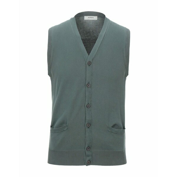 【送料無料】 アルファス テューディオ メンズ カーディガン アウター Cardigans Dark green