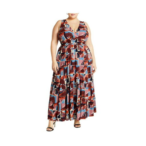 シティーシック レディース ワンピース トップス Plus Size Amara Print Maxi Dress Red シティーシック レディース ワンピース トップス Plus Size Amara Print Maxi Dress Red