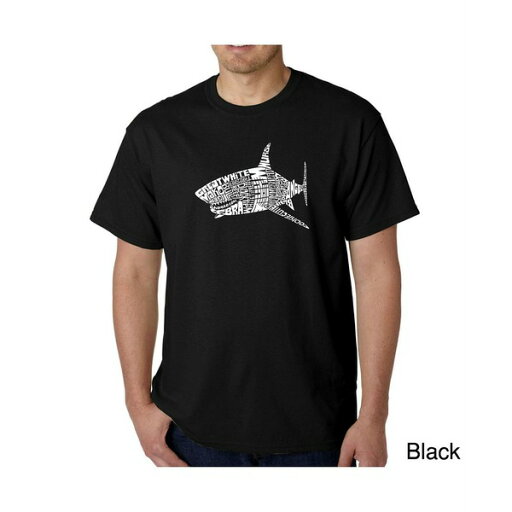 エルエーポップアート メンズ Tシャツ トップス Mens Word Art T-Shirt - Shark Species Black エルエーポップアート メンズ Tシャツ トップス Mens Word Art T-Shirt - Shark Species Black