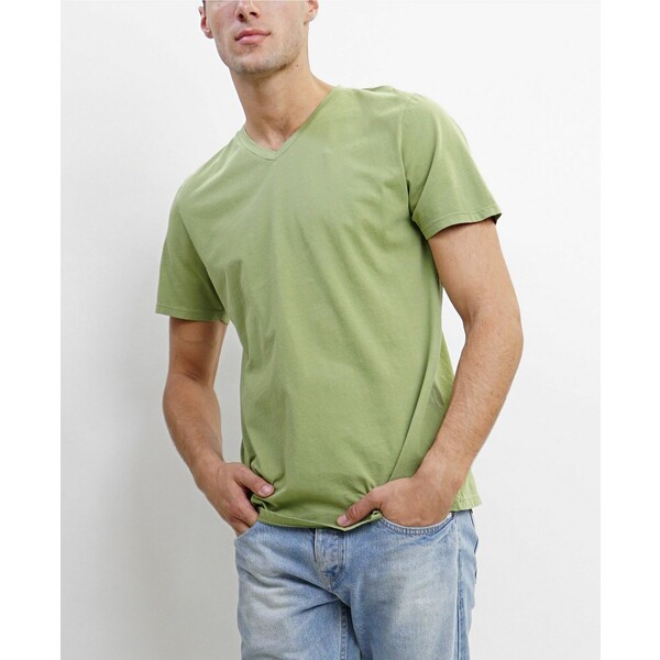 コイン1804 メンズ Tシャツ トップス TMV002CJ Mens Cotton Jersey Short-Sleeve V-Neck T-Shirt Avocado