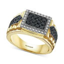 エフィー コレクション レディース リング アクセサリー EFFY® Men's Diamond Cluster Ring (1 ct. t.w.) i...