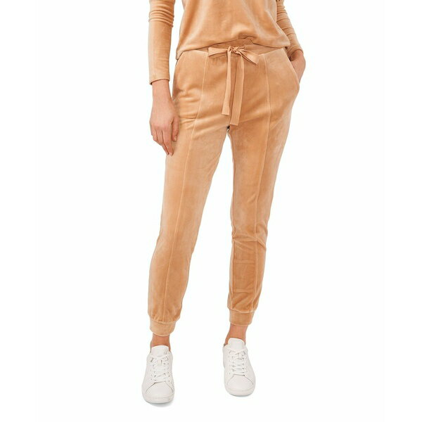 ワンステイト レディース カジュアルパンツ ボトムス Women's Velour Drawstring Waist Pull on Pants Cappucino