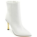ジャーニーコレクション レディース ブーツ シューズ Women's Rorie Stiletto Pointed Toe Booties White