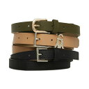 スティーブ マデン レディース ベルト アクセサリー Versatile Women's 3-Pk. Faux-Leather Belts Olive Mult...