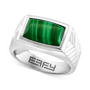 エフィー コレクション レディース リング アクセサリー EFFY® Men's Malachite Ring in Sterling Silver S...