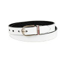 トミー ヒルフィガー レディース ベルト アクセサリー Women's Reversible Dress Casual Belt White, Black