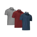 ミオマリオ メンズ ポロシャツ トップス Men's Designer Golf Polo Shirt - 3 Pack Dark gray, burgundy...