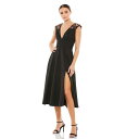 マックダガル レディース ワンピース トップス Women's Ieena Beaded Cap Sleeve A Line Midi Dress Black ...