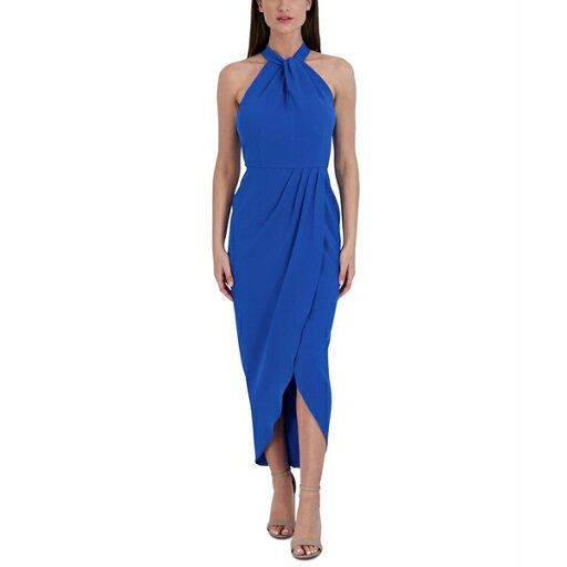 ジュリア ジョーダン レディース ワンピース トップス Knot-Neck Tulip-Hem Midi Dress Blue ジュリア ジョーダン レディース ワンピース トップス Knot-Neck Tulip-Hem Midi Dress Blue