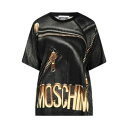 【送料無料】 モスキーノ レディース Tシャツ トップス T-shirts Black