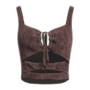 【送料無料】 アンドレダモ レディース Tシャツ トップス Tops Brown