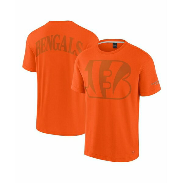 ファナティクス レディース カットソー トップス Men's and Women's Orange Cincinnati Bengals Elemen..