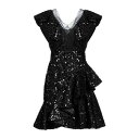 ポールカ レディース ワンピース トップス Short dresses Black