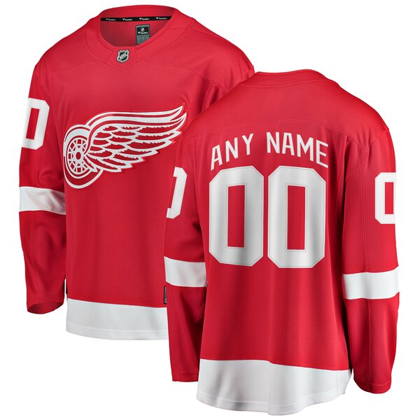 ファナティクス メンズ ユニフォーム トップス Detroit Red Wings Fanatics Home Breakaway Custom Jersey Red