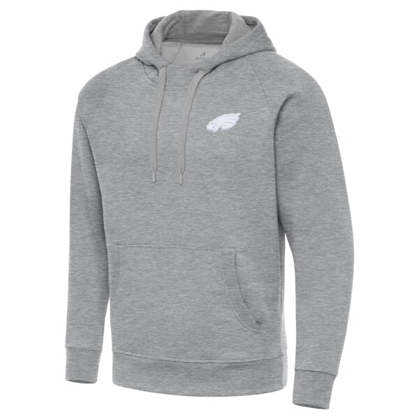 アンティグア メンズ ジャケット&ブルゾン アウター Philadelphia Eagles Antigua Victory Pullover Hoodie Heather Gray