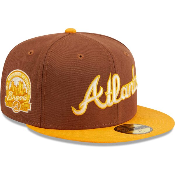 ニューエラ メンズ 帽子 アクセサリー Atlanta Braves New Era Tiramisu 59FIFTY Fitted Hat Brown