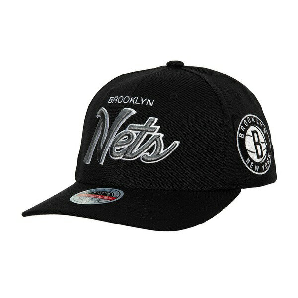 ~b`F&lX Y Xq ANZT[ Brooklyn Nets Mitchell & Ness MVP Team Script 2.0 StretchSnapback Hat Black