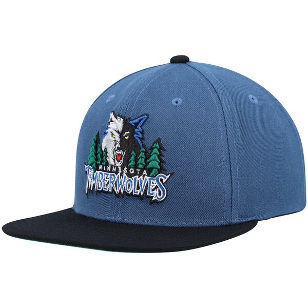 ミッチェル＆ネス ミッチェル&ネス メンズ 帽子 アクセサリー Minnesota Timberwolves Mitchell & Ness Hardwood Classics Team TwoTone 2.0 Snapback Hat Blue/Black