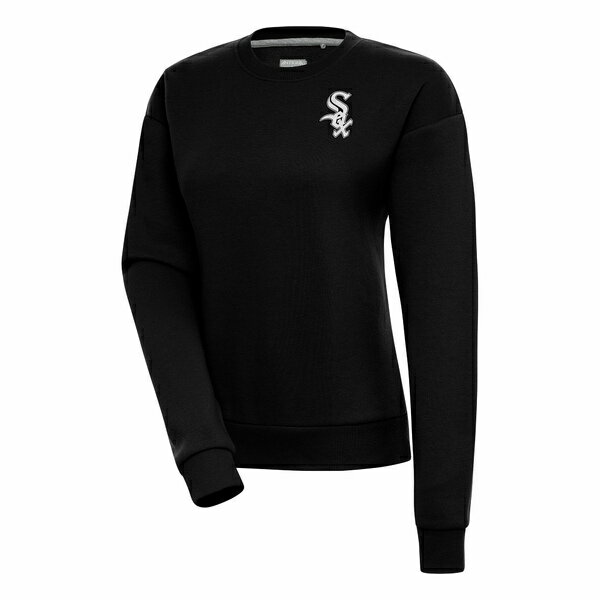 アンティグア レディース パーカー・スウェットシャツ アウター Chicago White Sox Antigua Women's Brushed Metallic Victory Pullover Sweatshirt Black