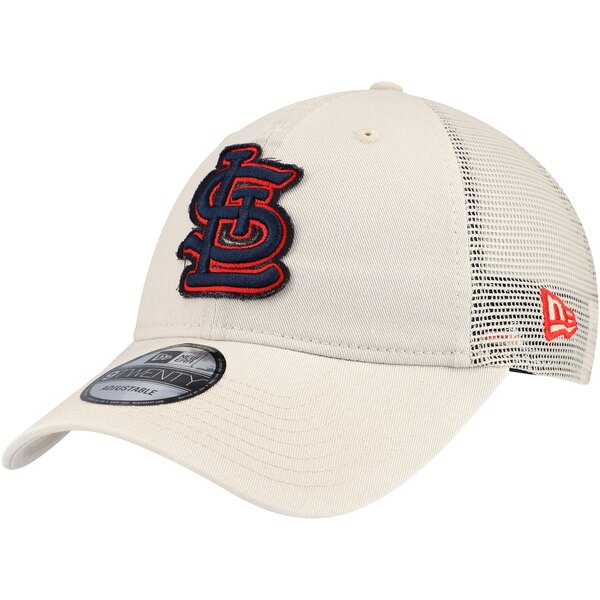 j[G Y Xq ANZT[ St. Louis Cardinals New Era Game Day 9TWENTY Adjustable Trucker Hat Stone