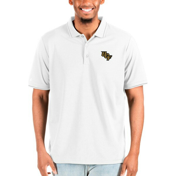 AeBOA Y |Vc gbvX UCF Knights Antigua Affluent Big & Tall Polo White