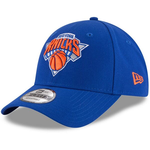 j[G Y Xq ANZT[ New York Knicks New Era Official Team Color 9FORTY Adjustable Hat Blue