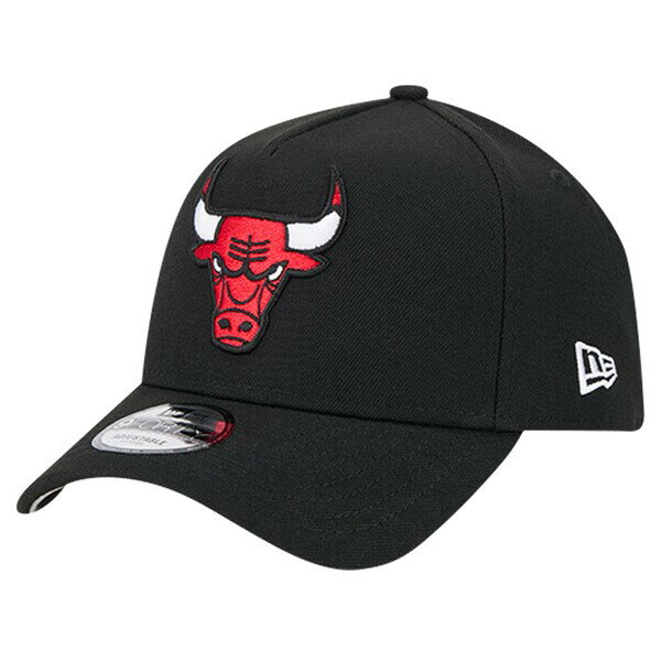ニューエラ メンズ 帽子 アクセサリー Chicago Bulls New Era AFrame 9FORTY Adjustable Hat Black