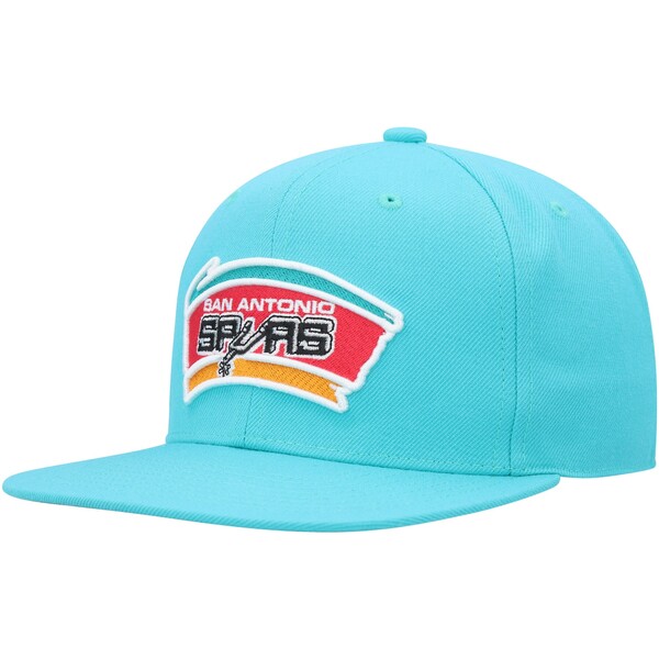 ミッチェル&ネス メンズ 帽子 アクセサリー San Antonio Spurs Mitchell & Ness Hardwood Classics MVP Team Ground 2.0 Fitted Hat Teal