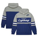 【送料無料】 ミッチェル&ネス メンズ パーカー・スウェットシャツ アウター Tampa Bay Lightning Head Coach Pullover Hoodie Blue/Gray