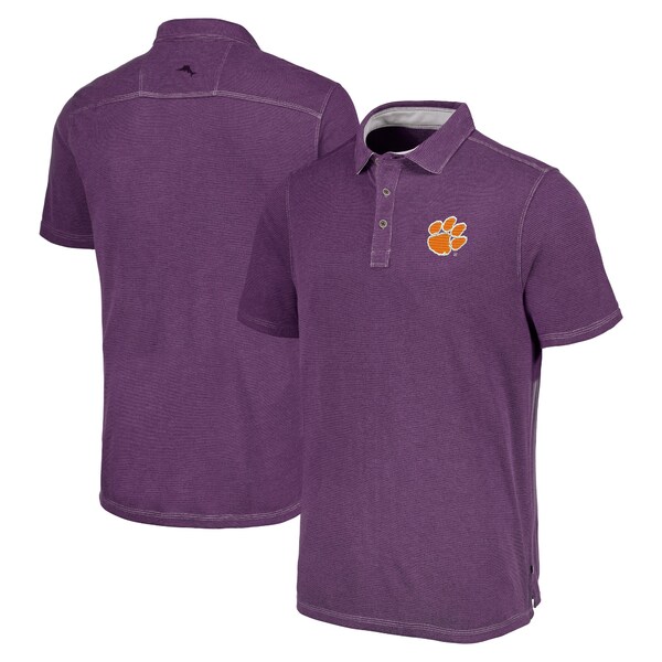 トッミーバハマ メンズ ポロシャツ トップス Clemson Tigers Tommy Bahama Paradiso Cove Polo Purple